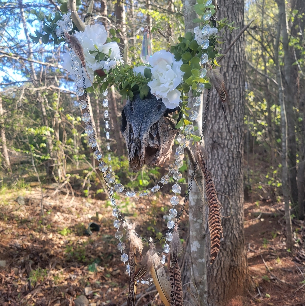 Floral Skull Dreamcatcher
